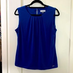 EUC Calvin Klein Cobalt Blue Sleeveless Blouse